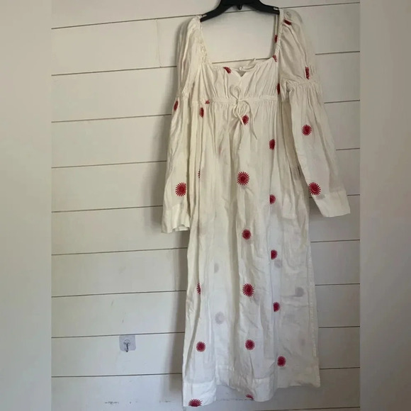 NWOT free people Emory Embroidered Midi Dress - Picture 8 of 16